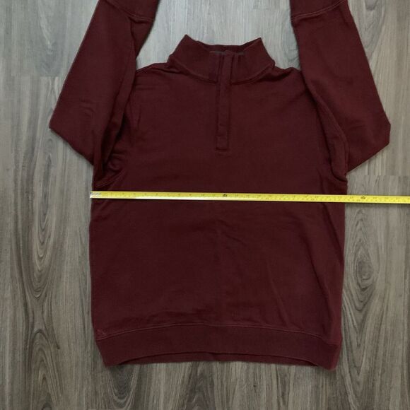 Untuckit Sweater Mens XL Maroon 1/4 Quarter Zip Pullover Sweatshirt Golf - Picture 6 of 9